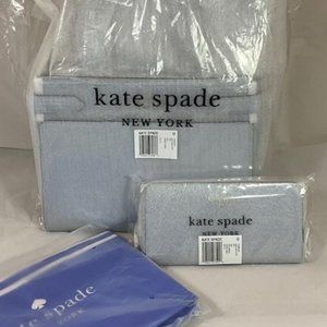 NEW UNOPENED kate spade Leather Stacie Satchel and Wallet in PALE HYDRA BLUE